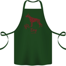 Chinese Zodiac Shengxiao Year of the Dog Cotton Apron 100% Organic Forest Green