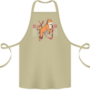 Chinese Zodiac Shengxiao Year of the Dog Cotton Apron 100% Organic Khaki