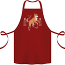 Chinese Zodiac Shengxiao Year of the Dog Cotton Apron 100% Organic Maroon