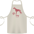 Chinese Zodiac Shengxiao Year of the Dog Cotton Apron 100% Organic Natural