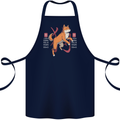 Chinese Zodiac Shengxiao Year of the Dog Cotton Apron 100% Organic Navy Blue