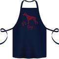 Chinese Zodiac Shengxiao Year of the Dog Cotton Apron 100% Organic Navy Blue