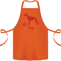 Chinese Zodiac Shengxiao Year of the Dog Cotton Apron 100% Organic Orange