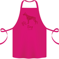 Chinese Zodiac Shengxiao Year of the Dog Cotton Apron 100% Organic Pink