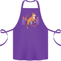 Chinese Zodiac Shengxiao Year of the Dog Cotton Apron 100% Organic Purple