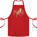 Chinese Zodiac Shengxiao Year of the Dog Cotton Apron 100% Organic Red