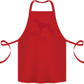Chinese Zodiac Shengxiao Year of the Dog Cotton Apron 100% Organic Red