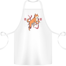 Chinese Zodiac Shengxiao Year of the Dog Cotton Apron 100% Organic White