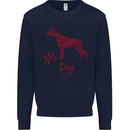 Chinese Zodiac Shengxiao Year of the Dog Kids Sweatshirt Jumper Navy Blue