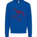 Chinese Zodiac Shengxiao Year of the Dog Kids Sweatshirt Jumper Royal Blue