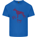 Chinese Zodiac Shengxiao Year of the Dog Kids T-Shirt Childrens Royal Blue