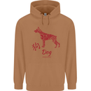 Chinese Zodiac Shengxiao Year of the Dog Mens 80% Cotton Hoodie Caramel Latte