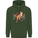 Chinese Zodiac Shengxiao Year of the Dog Mens 80% Cotton Hoodie Forest Green
