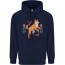 Chinese Zodiac Shengxiao Year of the Dog Mens 80% Cotton Hoodie Navy Blue