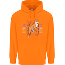 Chinese Zodiac Shengxiao Year of the Dog Mens 80% Cotton Hoodie Orange