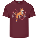 Chinese Zodiac Shengxiao Year of the Dog Mens Cotton T-Shirt Tee Top Maroon