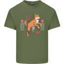 Chinese Zodiac Shengxiao Year of the Dog Mens Cotton T-Shirt Tee Top Military Green
