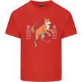 Chinese Zodiac Shengxiao Year of the Dog Mens Cotton T-Shirt Tee Top Red