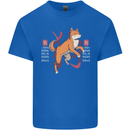 Chinese Zodiac Shengxiao Year of the Dog Mens Cotton T-Shirt Tee Top Royal Blue