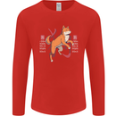 Chinese Zodiac Shengxiao Year of the Dog Mens Long Sleeve T-Shirt Red