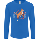 Chinese Zodiac Shengxiao Year of the Dog Mens Long Sleeve T-Shirt Royal Blue