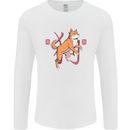 Chinese Zodiac Shengxiao Year of the Dog Mens Long Sleeve T-Shirt White