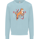Chinese Zodiac Shengxiao Year of the Dog Mens Sweatshirt Jumper Light Blue