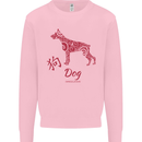 Chinese Zodiac Shengxiao Year of the Dog Mens Sweatshirt Jumper Light Pink