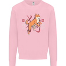 Chinese Zodiac Shengxiao Year of the Dog Mens Sweatshirt Jumper Light Pink