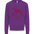 Chinese Zodiac Shengxiao Year of the Dog Mens Sweatshirt Jumper Purple