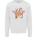 Chinese Zodiac Shengxiao Year of the Dog Mens Sweatshirt Jumper White