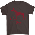 Chinese Zodiac Shengxiao Year of the Dog Mens T-Shirt Cotton Gildan Dark Chocolate