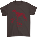 Chinese Zodiac Shengxiao Year of the Dog Mens T-Shirt Cotton Gildan Dark Chocolate