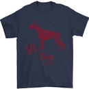 Chinese Zodiac Shengxiao Year of the Dog Mens T-Shirt Cotton Gildan Navy Blue
