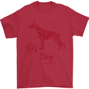 Chinese Zodiac Shengxiao Year of the Dog Mens T-Shirt Cotton Gildan Red