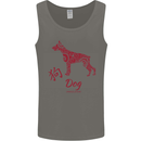 Chinese Zodiac Shengxiao Year of the Dog Mens Vest Tank Top Charcoal