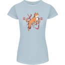 Chinese Zodiac Shengxiao Year of the Dog Womens Petite Cut T-Shirt Light Blue