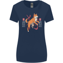 Chinese Zodiac Shengxiao Year of the Dog Womens Wider Cut T-Shirt Navy Blue