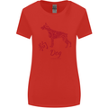 Chinese Zodiac Shengxiao Year of the Dog Womens Wider Cut T-Shirt Red