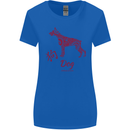Chinese Zodiac Shengxiao Year of the Dog Womens Wider Cut T-Shirt Royal Blue