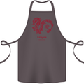 Chinese Zodiac Shengxiao Year of the Dragon Cotton Apron 100% Organic Dark Grey