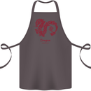 Chinese Zodiac Shengxiao Year of the Dragon Cotton Apron 100% Organic Dark Grey