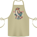 Chinese Zodiac Shengxiao Year of the Dragon Cotton Apron 100% Organic Khaki