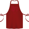 Chinese Zodiac Shengxiao Year of the Dragon Cotton Apron 100% Organic Maroon
