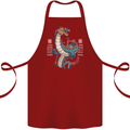 Chinese Zodiac Shengxiao Year of the Dragon Cotton Apron 100% Organic Maroon