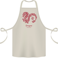 Chinese Zodiac Shengxiao Year of the Dragon Cotton Apron 100% Organic Natural