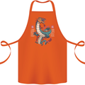 Chinese Zodiac Shengxiao Year of the Dragon Cotton Apron 100% Organic Orange