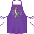Chinese Zodiac Shengxiao Year of the Dragon Cotton Apron 100% Organic Purple