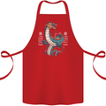 Chinese Zodiac Shengxiao Year of the Dragon Cotton Apron 100% Organic Red