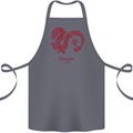 Chinese Zodiac Shengxiao Year of the Dragon Cotton Apron 100% Organic Steel